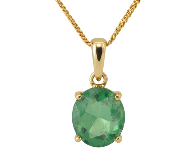 18 KT GOLD PENDANT SET WITH 01 APATITE